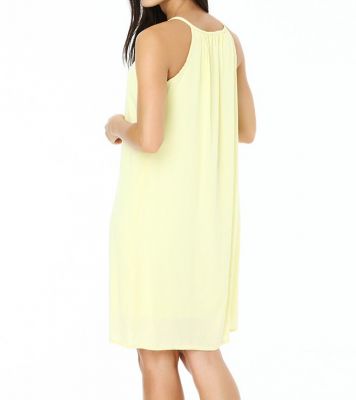  Sarı Önü Örgülü Bağcıklı Elbise | Elb13512