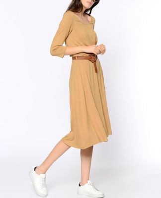  Tarçın Yarim Kol Parcali Pike Celik Elbise | Elb12968