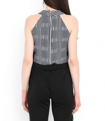  Lacivert Piyedepul Sacak Detaylı Bluz | Blz14218