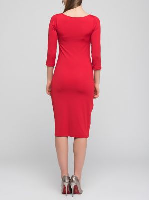  Kırmızı Önü Metal Fermuarlı Dalgic Elbise | Elb13570