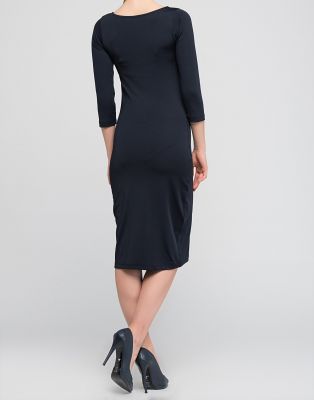  Lacıvert Önü Metal Fermuarlı Dalgic Elbise | Elb13570