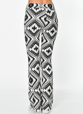  Siyah Kilim Desen Beli Lastikli Pantolon  | Pnt14230