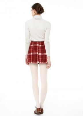 Sense Bordo Ekose Ekose Mini Etek | Etk12984