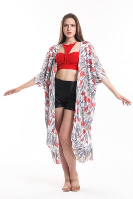  Sense LALE DES.GRİ Şifon Plaj Kimono | ELB33597