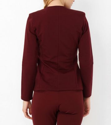  Bordo İc Astari Dantel Ceket | Ckt17927