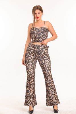  Sense Leopar Desenli Pantolon