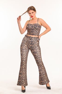  Sense Leopar Desenli Pantolon