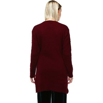  Sense Bordo cift sira sac orgulu Triko Tunik | Trk18348