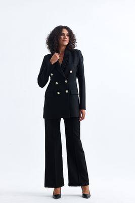  Sense Siyah Kadın Takım Elbise Ceket Ve Pantolon | TK34239