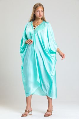  Sense Mint Saten Şifon Plaj Kimono | ELB33597