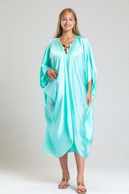  Sense Mint Saten Şifon Plaj Kimono | ELB33597