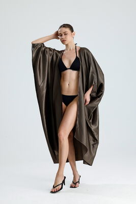  Sense Vizon Saten Plaj Kimono | ELB33597