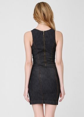  Siyah Arkası Fermuarlı Elbise | Elb13390