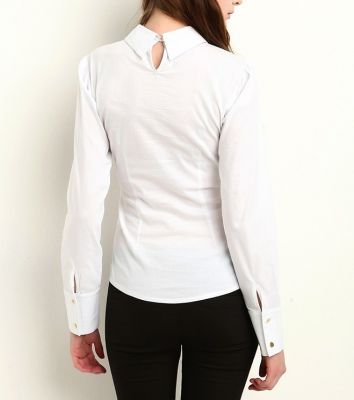  Beyaz Taş Detaylı Gömlek | Gml17414