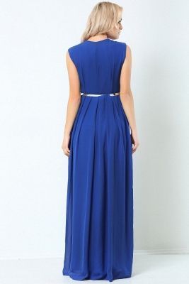  Saks İci Astarlı Uzun Şifon Elbise | Elb13997