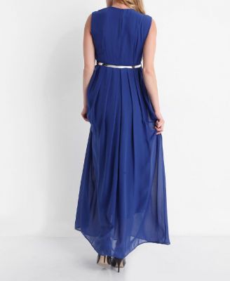 Saks İci Astarlı Uzun Şifon Elbise | Elb13997