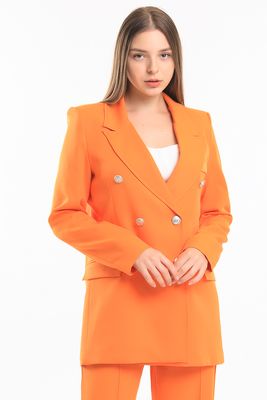  Sense Oranj İçi Astarlı  Hürrem Kumaş Oversize Blazer Ceket | Ckt34236