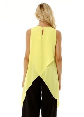  Sarı Boncuk Detaylı Krep Elbise | Elb13836