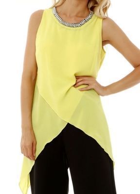 Sarı Boncuk Detaylı Krep Elbise | Elb13836