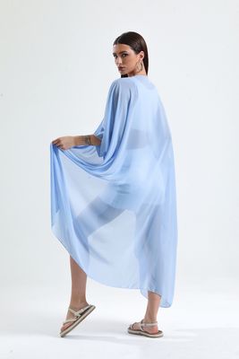  Sense Buz Mavisi Şifon Plaj Kimono | Elb33597