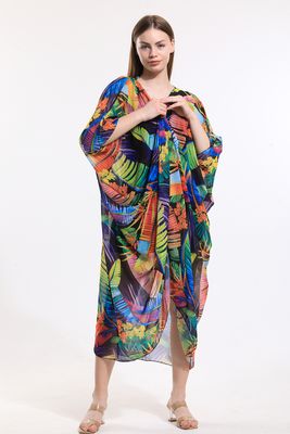  Sense Palmiye Şifon Plaj Kimono | ELB33597