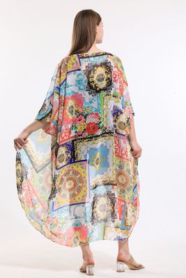  Sense Pano Desen Şifon Plaj Kimono | ELB33597