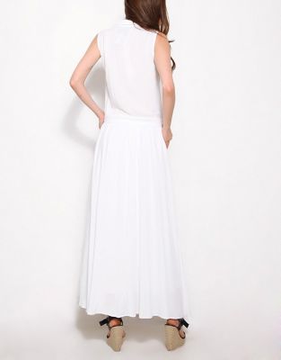  Sense Beyaz Pat Detaylı Elbise | Elb12528